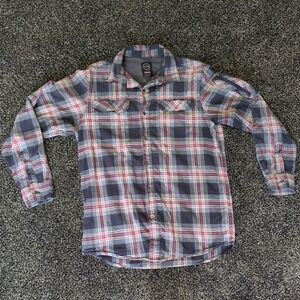 ATG Wrangler All Terrain Gear Plaid Button-Up Shirt Men’s | M | Stretch Outdoor
